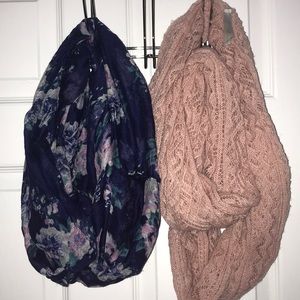 Pink & Floral Infinity Scarves!